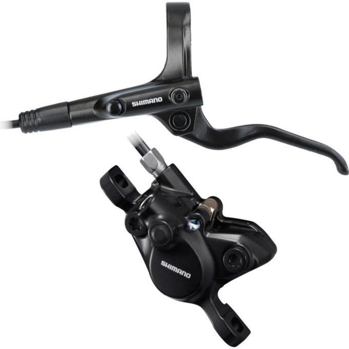 Тормоз дисковый SHIMANO MT MT201, BL(левый)/BR(передний), полимерные колодки, 1000мм, черный EMT201KLFPRA100